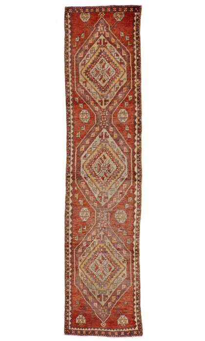 2 x 8 Vintage Turkish Oushak Rug Runner 52087