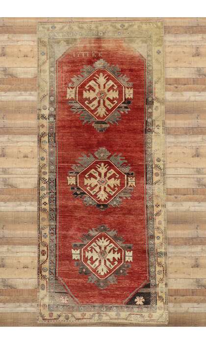 5 x 12 Vintage Red Turkish Oushak Rug 51383