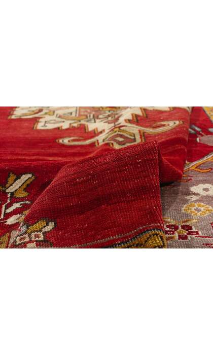 7 x 10 Vintage Red Turkish Oushak Rug 73774