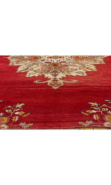 7 x 10 Vintage Red Turkish Oushak Rug 73774