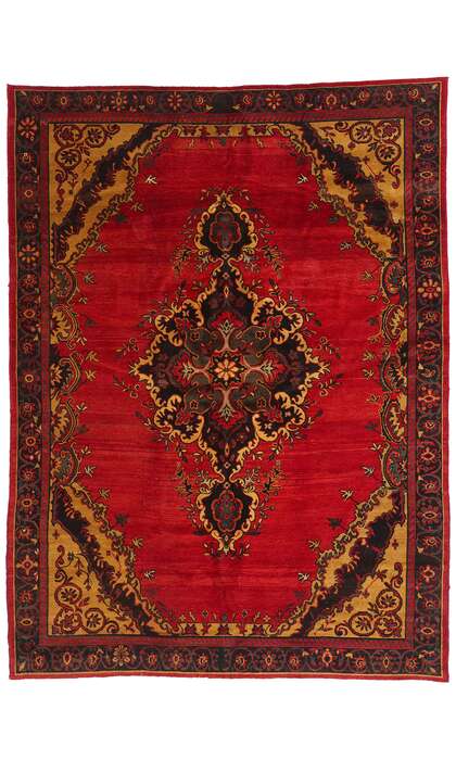 8 x 11 Vintage Red Turkish Oushak Rug 50507