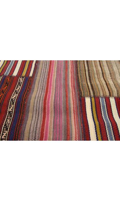 7 x 11 Vintage Turkish Striped Kilim Rug 60792