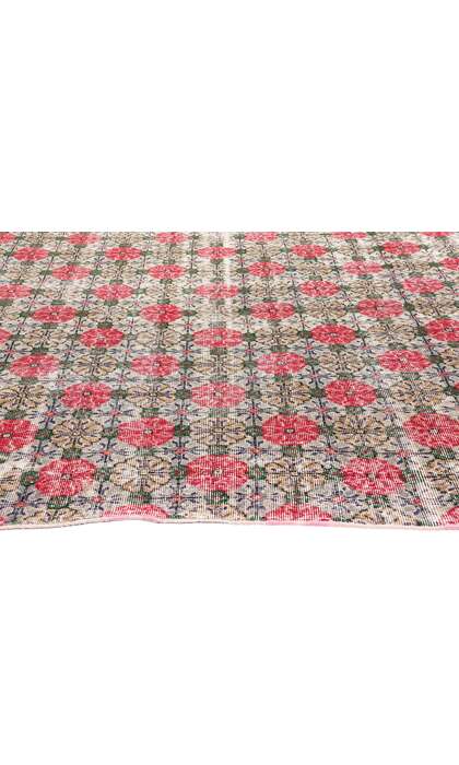 7 x 10 Zeki Muren Vintage Turkish Sivas Rug 53365