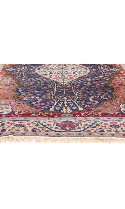 6 x 9 Late 19th Century Antique Indian Tree of Life Agra Rug 79249