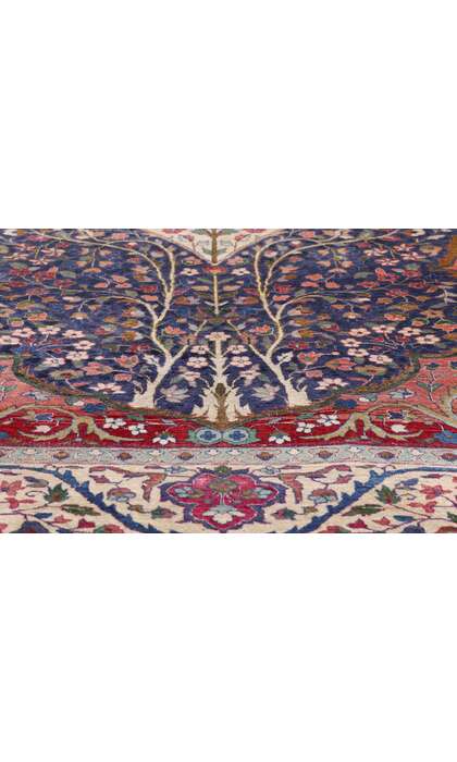 6 x 9 Late 19th Century Antique Indian Tree of Life Agra Rug 79249