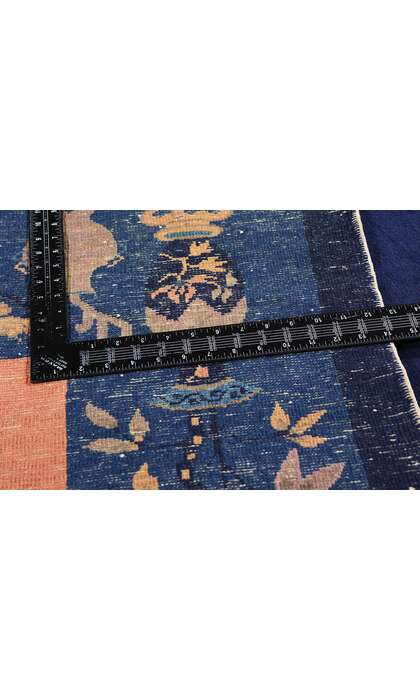 9 x 11 Antique Blue Chinese Peking Rug 77524