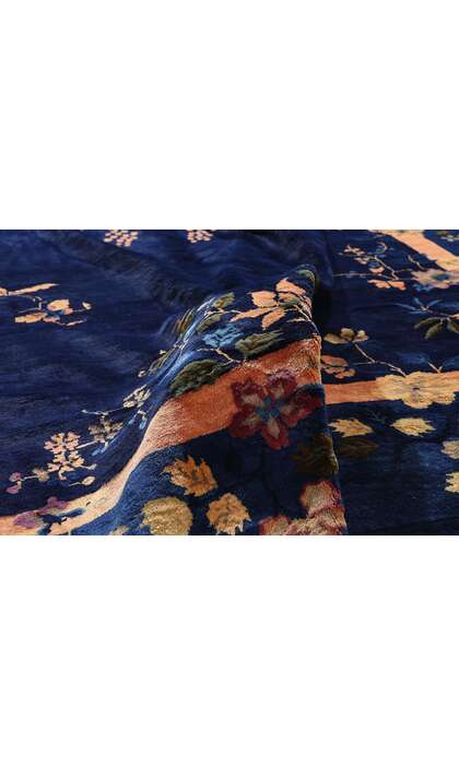 9 x 11 Antique Blue Chinese Peking Rug 77524