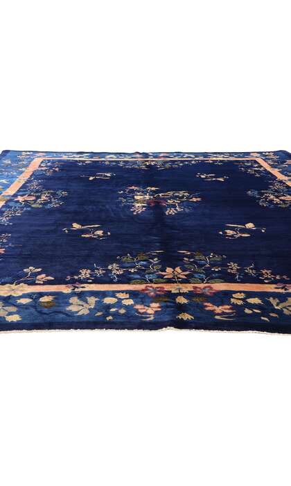 9 x 11 Antique Blue Chinese Peking Rug 77524
