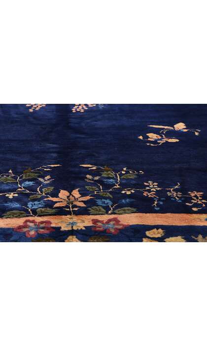 9 x 11 Antique Blue Chinese Peking Rug 77524