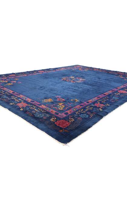 9 x 12 Antique Blue Chinese Peking Rug 79217