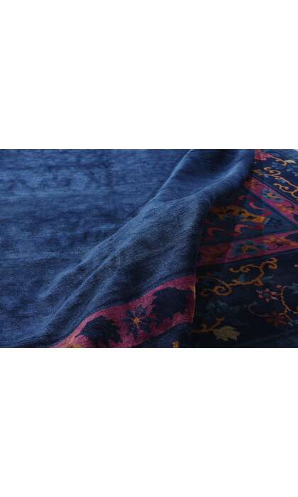 9 x 12 Antique Blue Chinese Peking Rug 79217