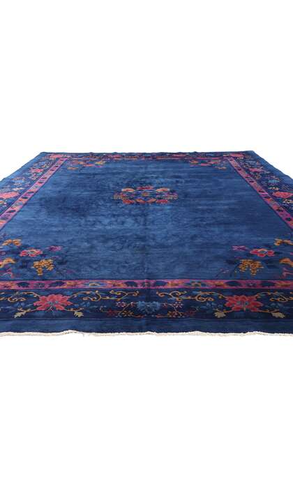 9 x 12 Antique Blue Chinese Peking Rug 79217