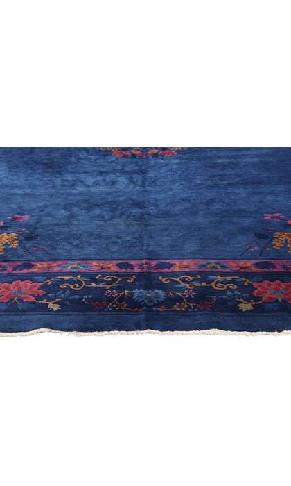 9 x 12 Antique Blue Chinese Peking Rug 79217