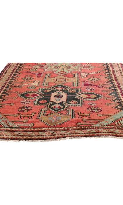 4 x 9 Antique Caucasian Karabagh Rug 79247