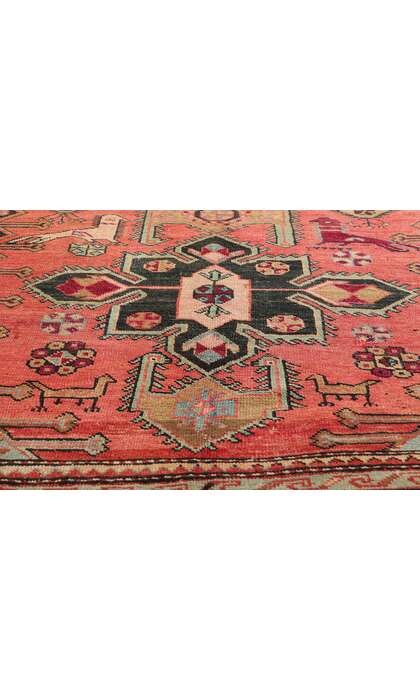 4 x 9 Antique Caucasian Karabagh Rug 79247