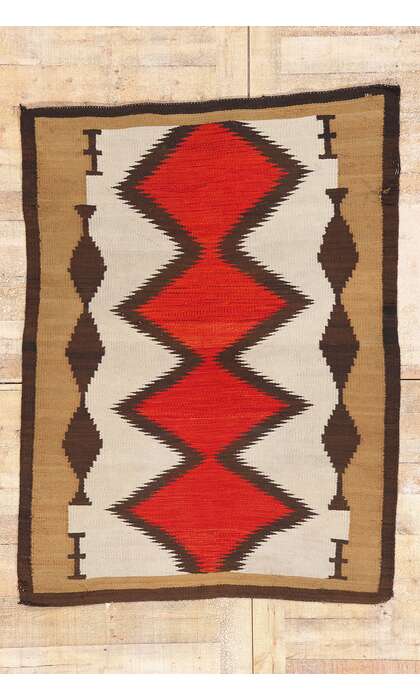 4 x 5 Antique Eye Dazzler Navajo Rug 79253