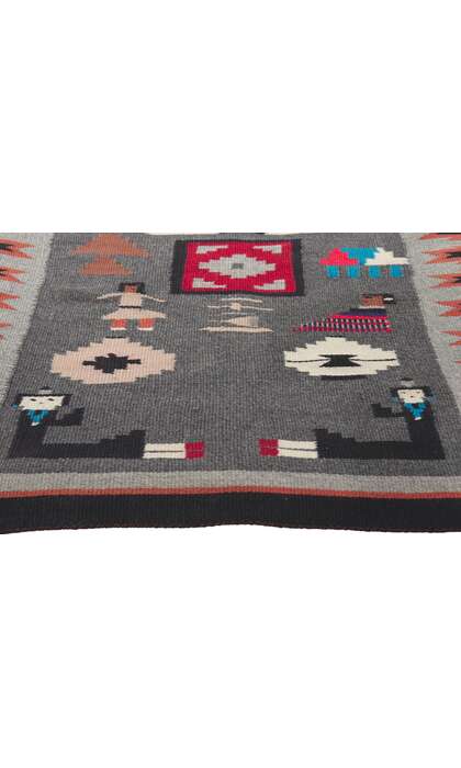 2 x 3 Antique Ganado Navajo Pictorial Rug 78425
