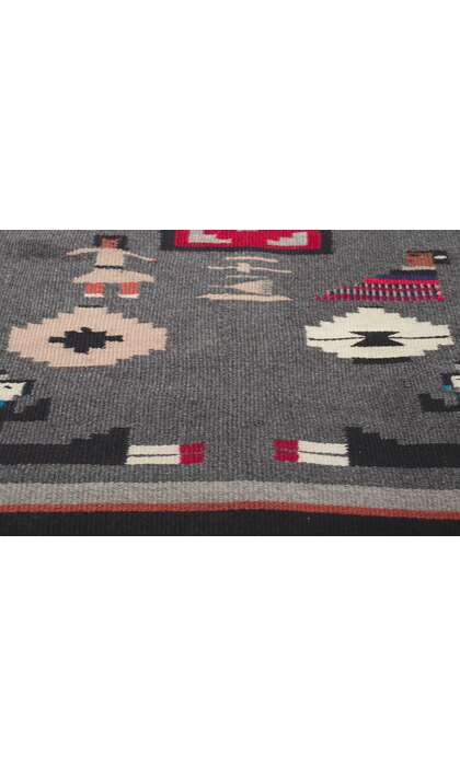 2 x 3 Antique Ganado Navajo Pictorial Rug 78425