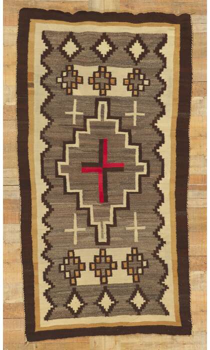 4 x 7 Antique Ganado Navajo Rug 78351