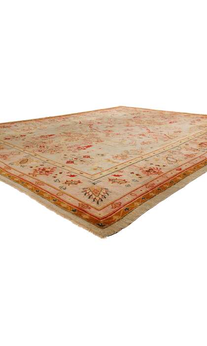 12 x 15 Late 19th Century Antique Pastel Turkish Oushak Rug 79232