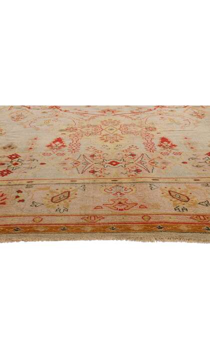 12 x 15 Late 19th Century Antique Pastel Turkish Oushak Rug 79232