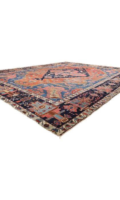 12 x 15 Late 19th Century Antique Persian Bakshaish Rug 79229