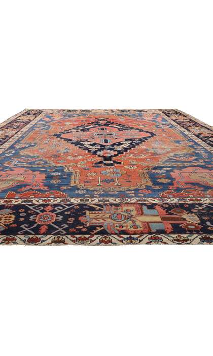 12 x 15 Late 19th Century Antique Persian Bakshaish Rug 79229