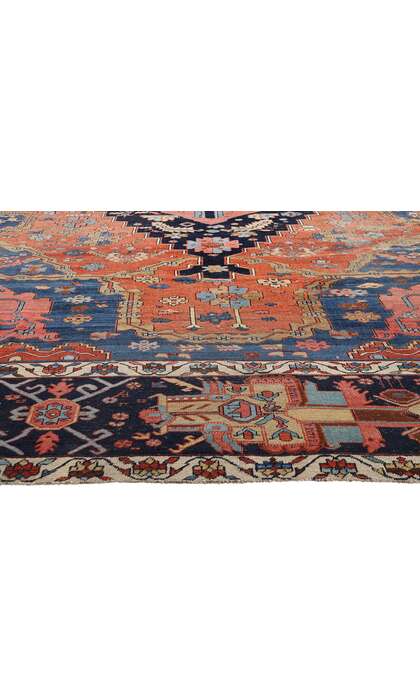 12 x 15 Late 19th Century Antique Persian Bakshaish Rug 79229