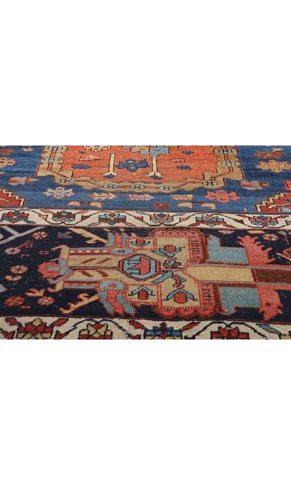12 x 15 Late 19th Century Antique Persian Bakshaish Rug 79229