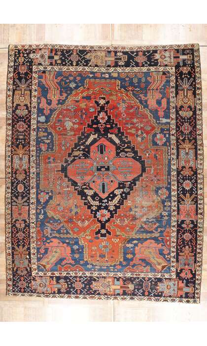 12 x 15 Late 19th Century Antique Persian Bakshaish Rug 79229