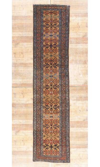 3 x 14 Antique Persian Bakshaish Rug 90039