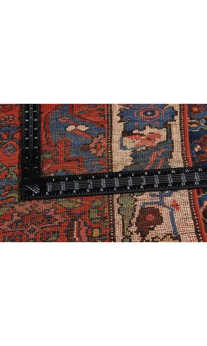 4 x 5 Late 19th Century Antique Persian Bijar Wagireh Rug 79226