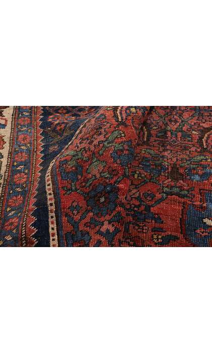 4 x 5 Late 19th Century Antique Persian Bijar Wagireh Rug 79226