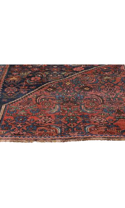 4 x 5 Late 19th Century Antique Persian Bijar Wagireh Rug 79226