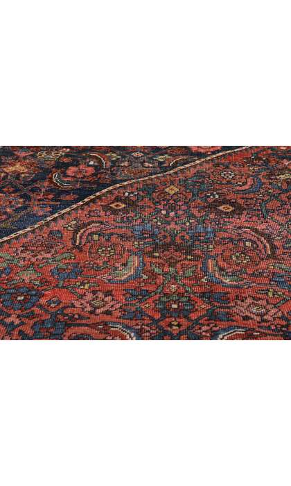 4 x 5 Late 19th Century Antique Persian Bijar Wagireh Rug 79226