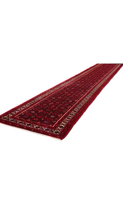 3 x 38 Extra-Long Antique Persian Hussainabad Hamadan Rug Runner 79255