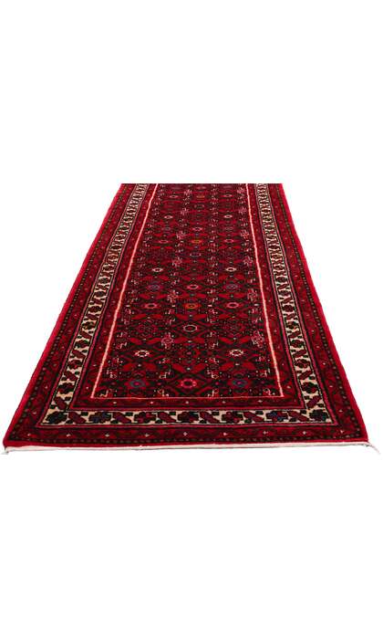 3 x 38 Extra-Long Antique Persian Hussainabad Hamadan Rug Runner 79255