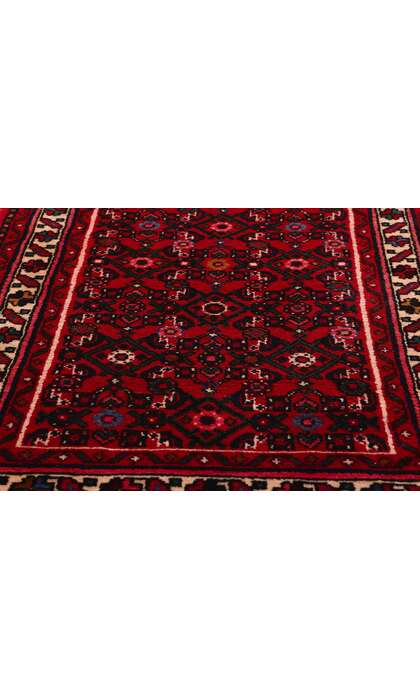 3 x 38 Extra-Long Antique Persian Hussainabad Hamadan Rug Runner 79255
