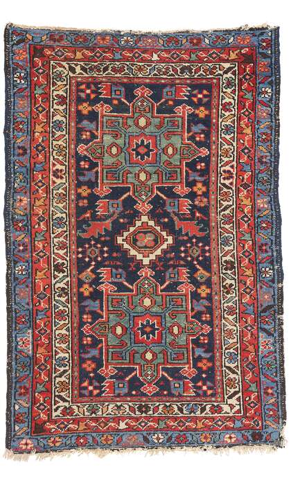 3 x 4 Late 19th Century Antique Persian Karaja Heriz Rug 79240