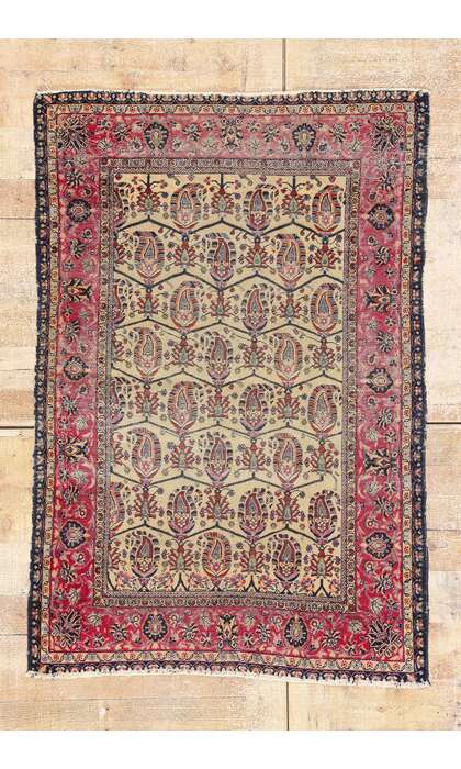 3 x 5 Late 19th Century Antique Persian Kerman Rug 79259