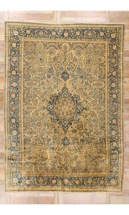 10 x 14 Late 19th Century Antique Persian Lavar Kerman Rug 73582