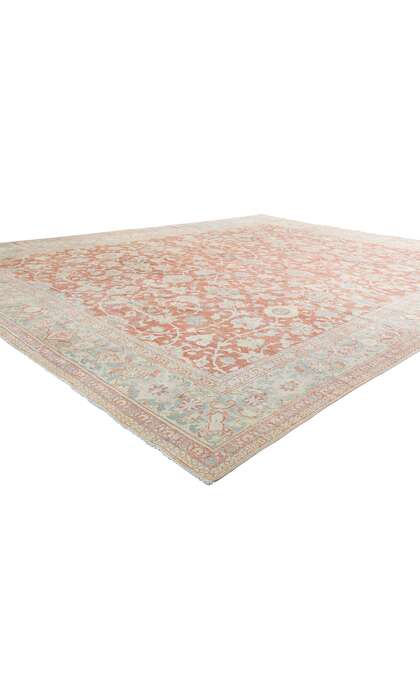 10 x 13 Distressed Antique Persian Mahal Rug 53217