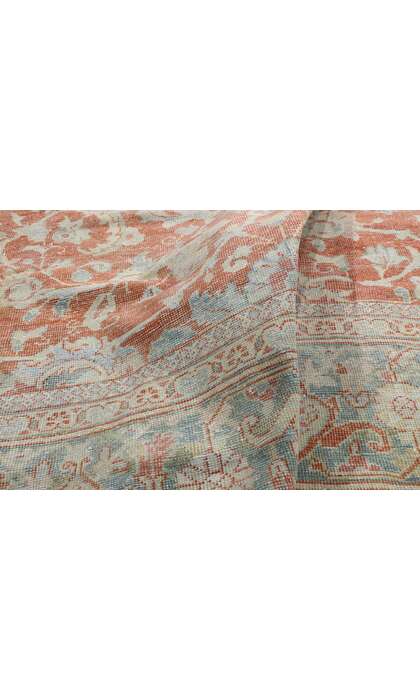 10 x 13 Distressed Antique Persian Mahal Rug 53217