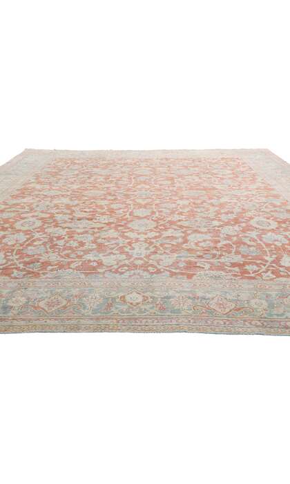 10 x 13 Distressed Antique Persian Mahal Rug 53217