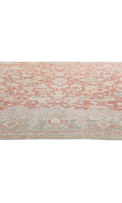 10 x 13 Distressed Antique Persian Mahal Rug 53217