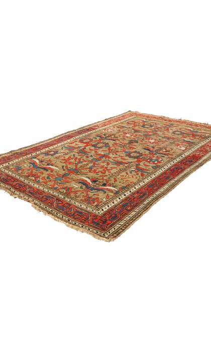 4 x 7 Late 19th Century Antique Persian Malayer Rug 79214