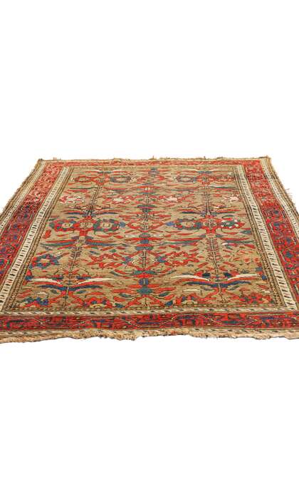 4 x 7 Late 19th Century Antique Persian Malayer Rug 79214