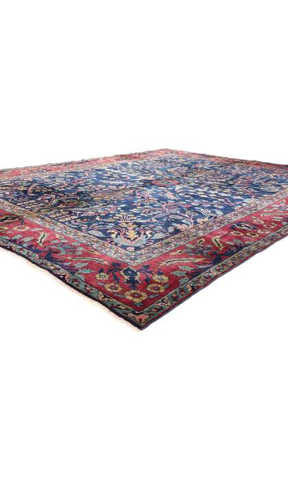 9 x 13 Antique Persian Kerman Rug 79227