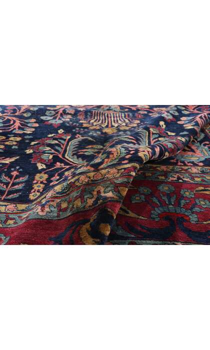 9 x 13 Antique Persian Kerman Rug 79227