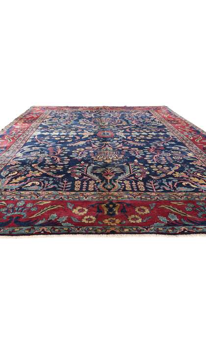 9 x 13 Antique Persian Kerman Rug 79227